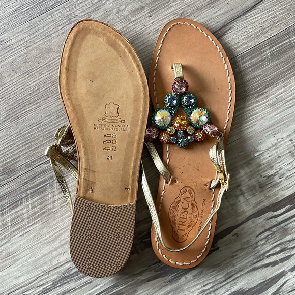 NWOB Tresca Italia Custom Hand-Crafted Sandals 
Sz 10 (41) - Picture 2 of 5